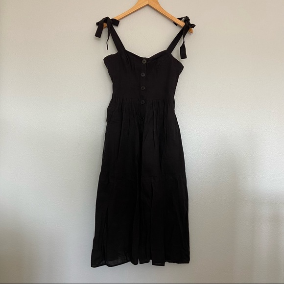 Urban Outfitters Dresses Nwt Black Uo Midi Button Dress Poshmark